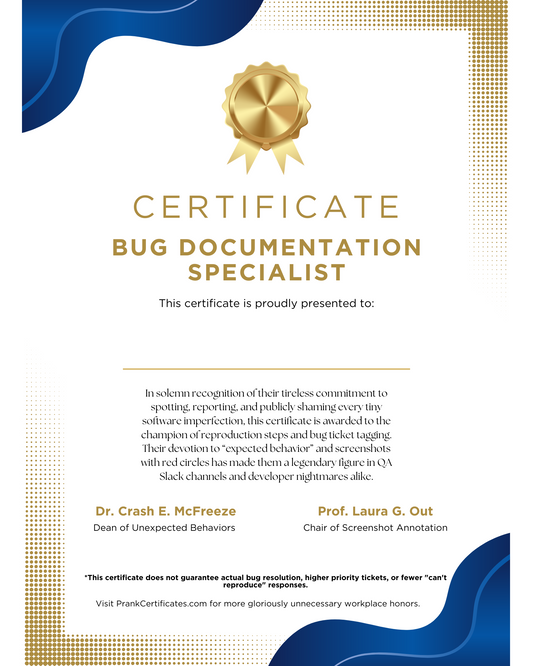 Bug Documentation Specialist