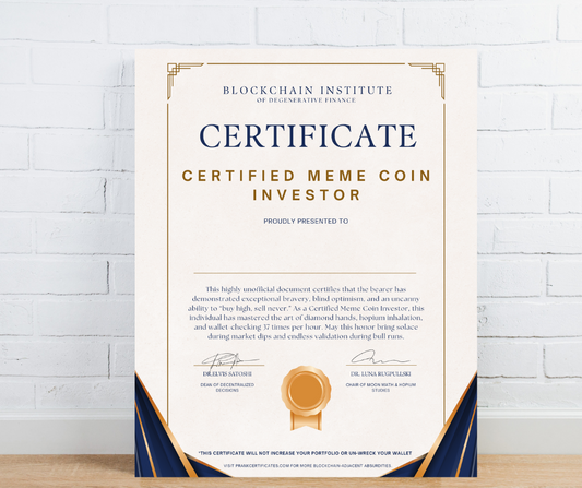Certified Meme Coin Investor