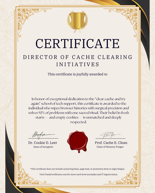 Director of Cache Clearing Initiatives