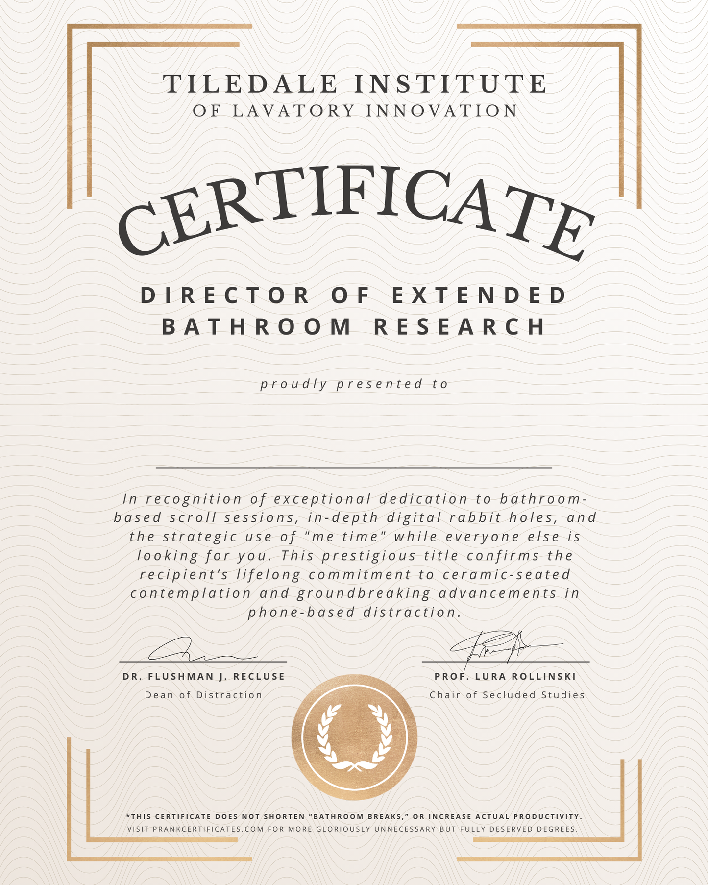 Director of Extended Bathroom Research