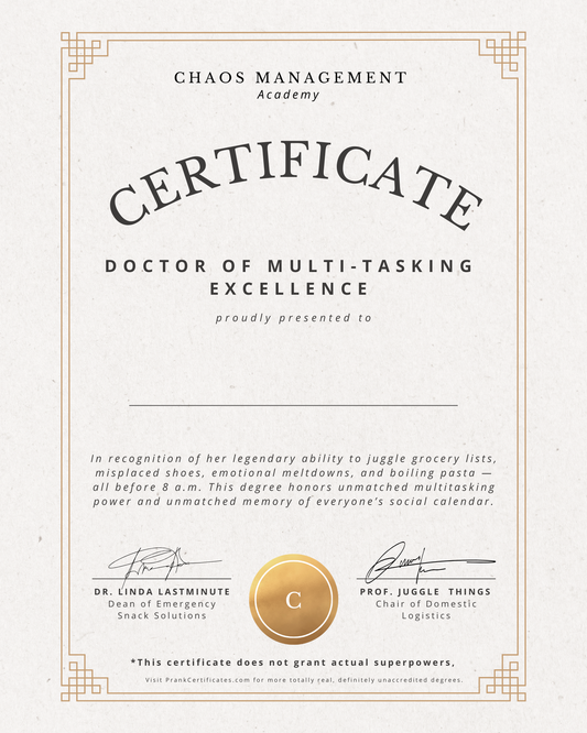 Doctor of Multi-Tasking Excellence