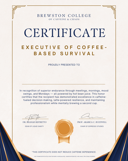 Executive of Coffee-Based Survival