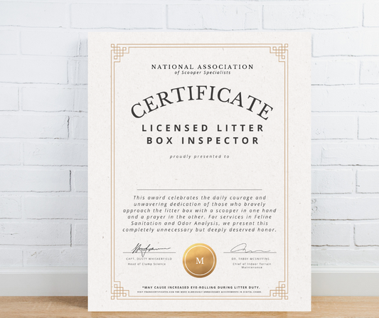 Licensed Litter Box Inspector