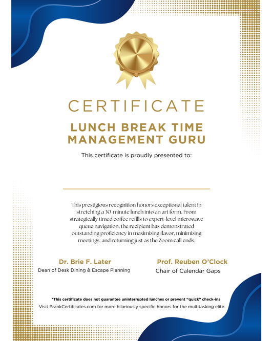 Lunch Break Time Management Guru
