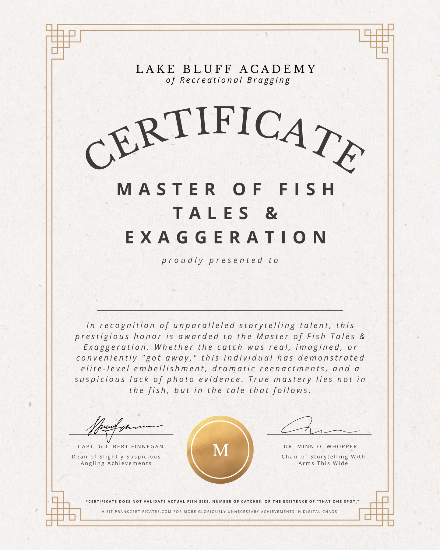 Master of Fish Tales & Exaggeration