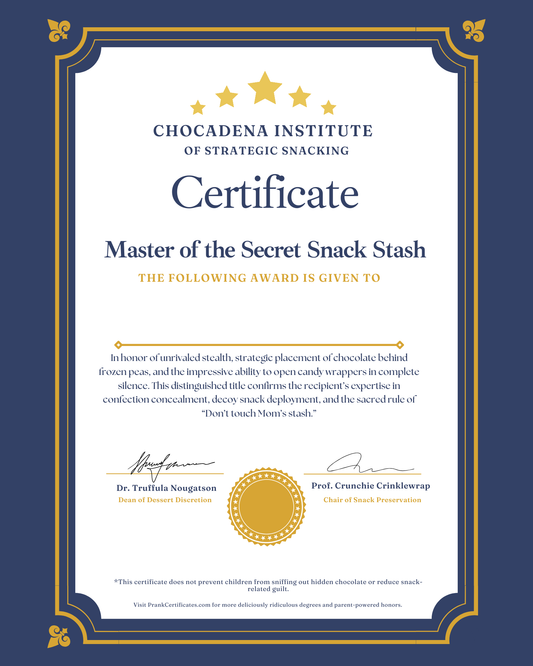 Master of the Secret Snack Stash