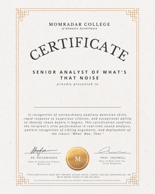 Senior Analyst of What’s That Noise