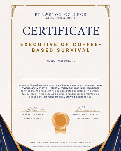 Executive of Coffee-Based Survival