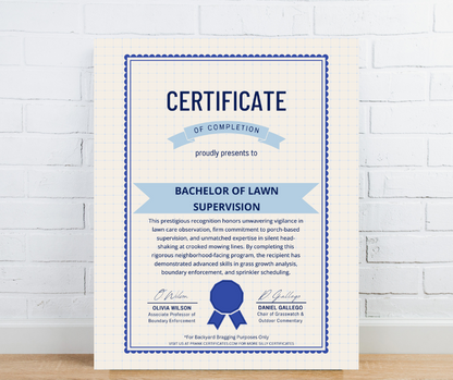 Bachelor of Lawn Supervision