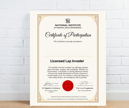 Licensed Lap Invader (For Pets)