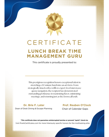 Lunch Break Time Management Guru