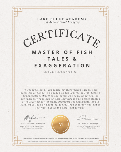 Master of Fish Tales & Exaggeration